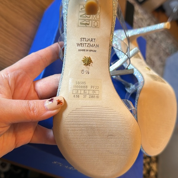 Stuart Weitzman Bow 100 slide Swarovski crystal sandal 6.5 b - Picture 6 of 8